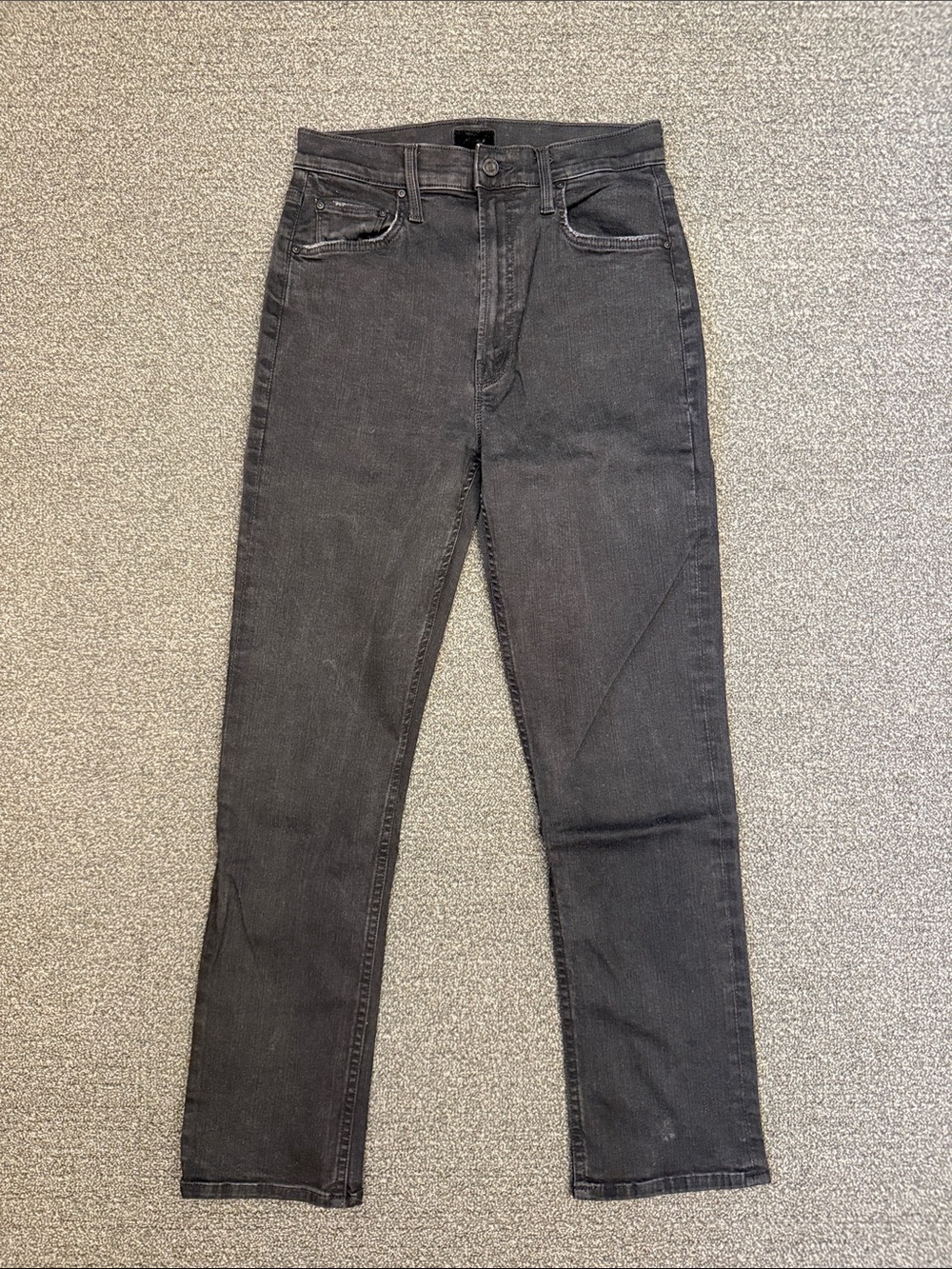 MOTHER High Waisted Rider Ankle Jeans in Not Guilty